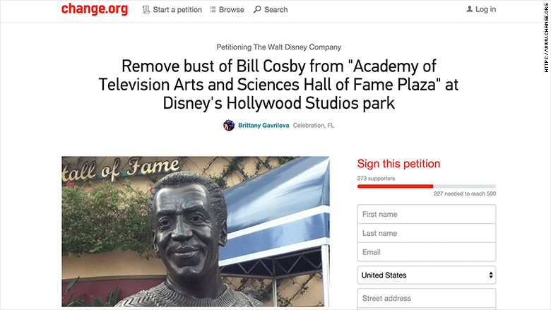 Bill Cosby Statue Removed From Walt Disney World