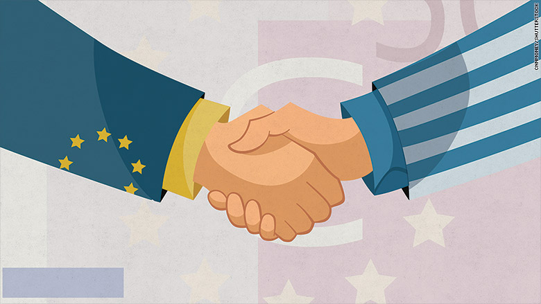 greece euro handshake