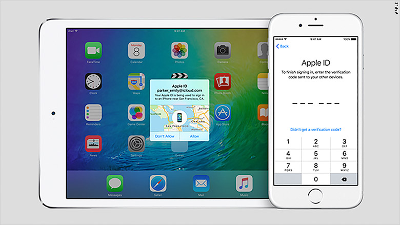 ios 9 two factor authentication