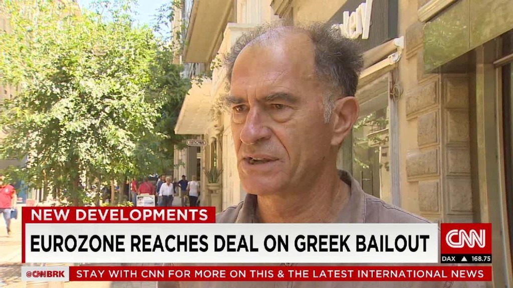 Greeks react to bailout deal