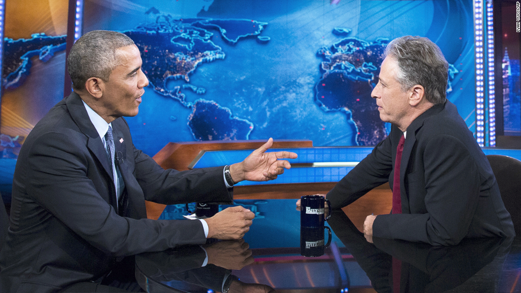 Obama to Jon Stewart: You're leaving before me?