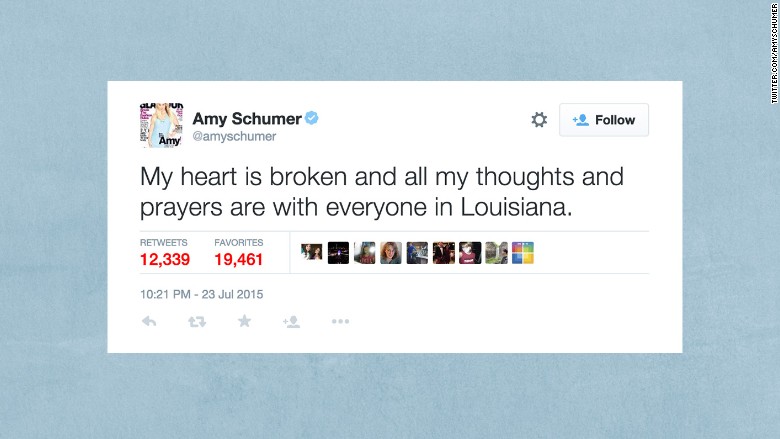 amy schumer louisiana tweet