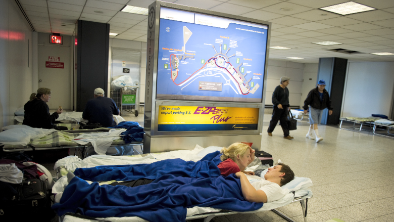 laguardia airport sleeping