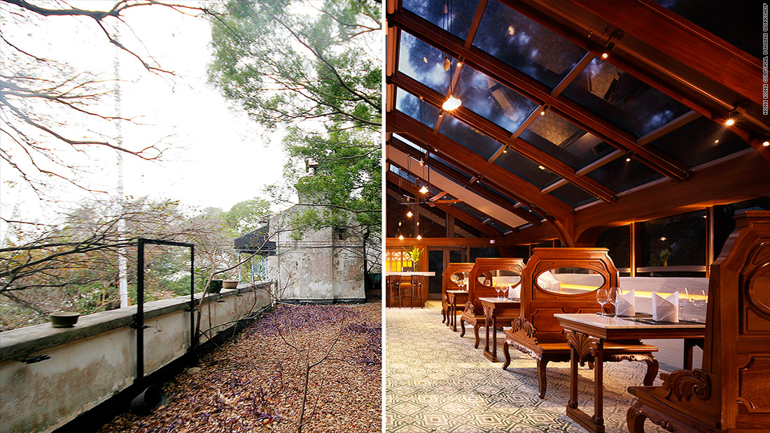 converted hotel before after tai o rooftop