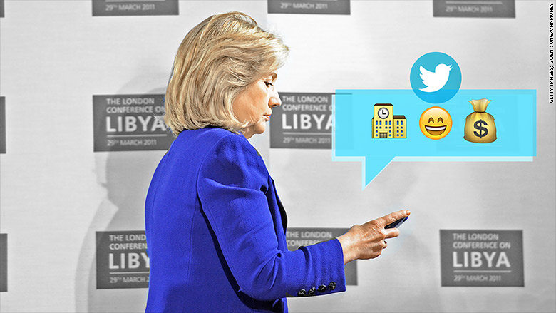 hillary clinton emoji tweet