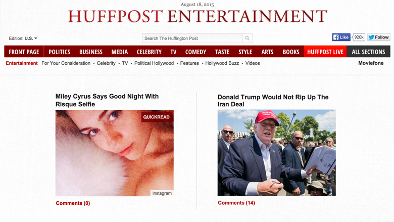 trump ent huffpo