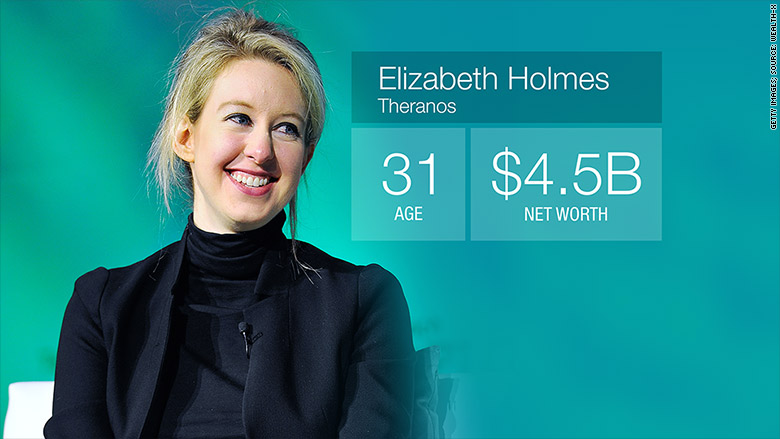 billionaire under 35 elizabeth holmes