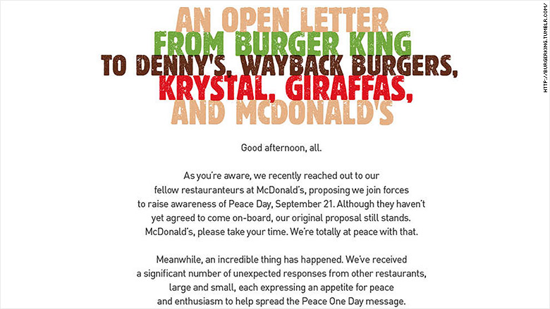 burger king letter