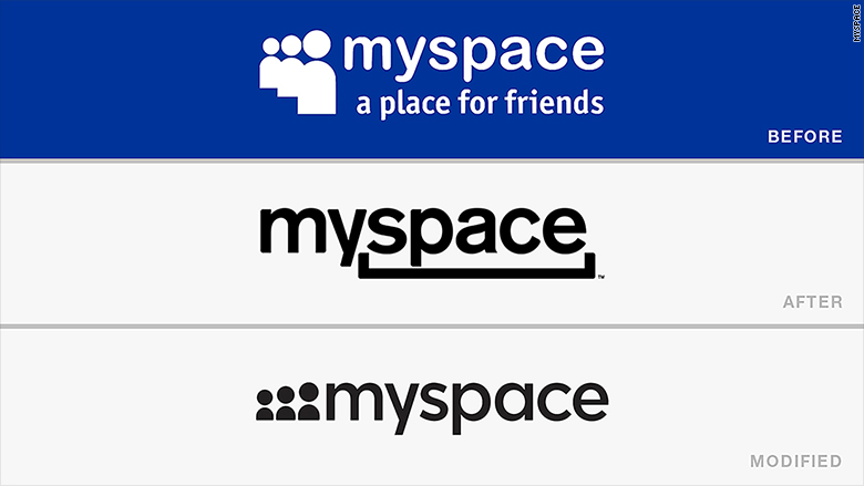 old new logos myspace