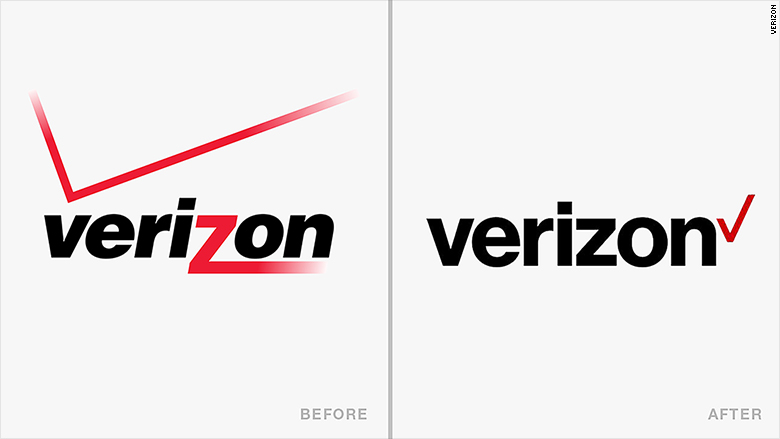 old new logos Verizon