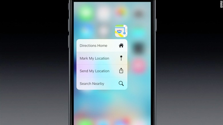 apple announcement 3d touch maps