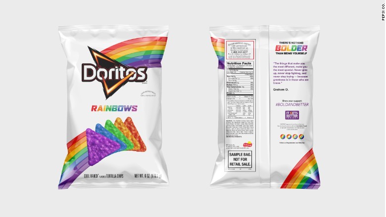 doritos rainbows bag