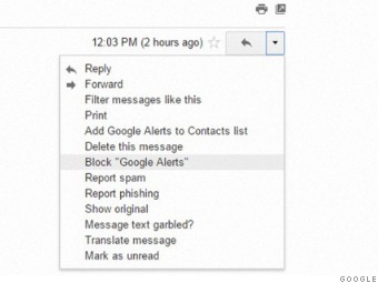 gmail how to block emails from one sender