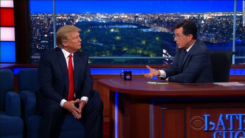 Trump dodges Colbert's question about Obama