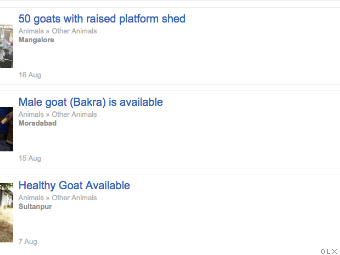 E-Commerce In India Now Includes Goat Sales