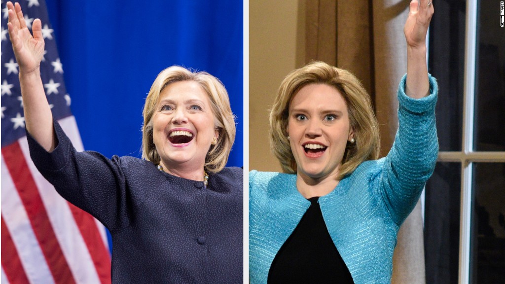 Clinton imitates Trump on 'SNL'