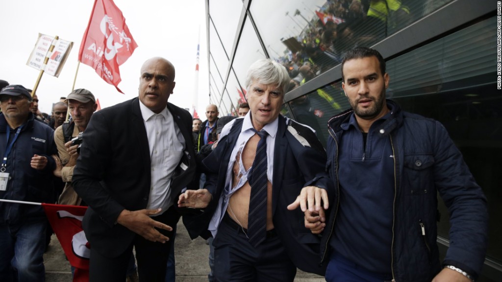 When protests go bad: Air France execs flee protesters