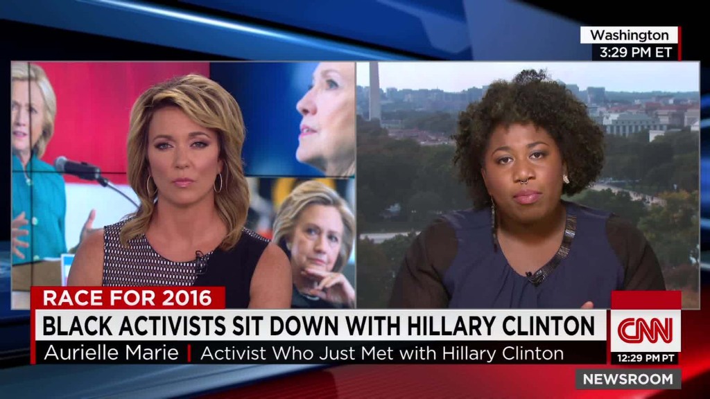 Black activists sit down with Hillary Clinton