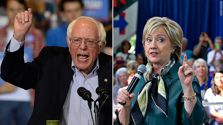 sanders clinton split