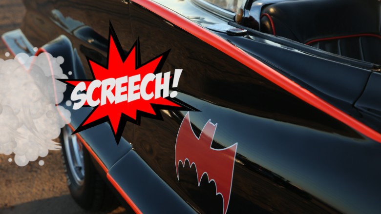 batmobile bat detail screech gfx