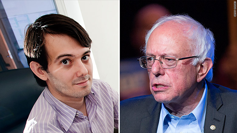 martin shkreli bernie sanders