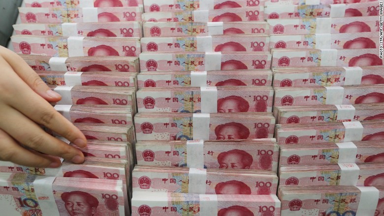 China yuan banknotes