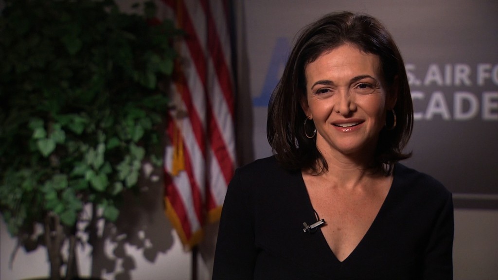 Sheryl Sandberg pushes to end military bias