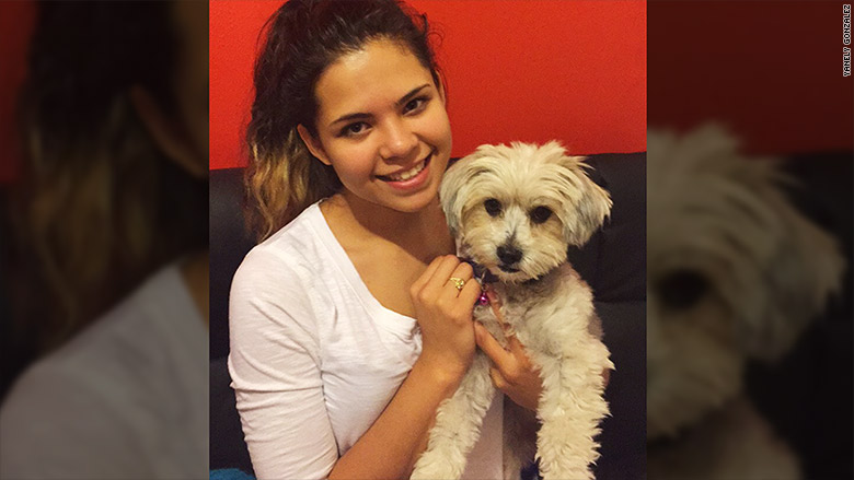 yanely gonzalez with dog