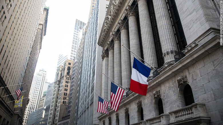 NYSE Wall Street Paris attacks