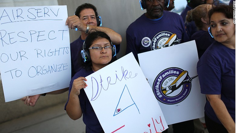 airport workers strike fort lauderdale 1