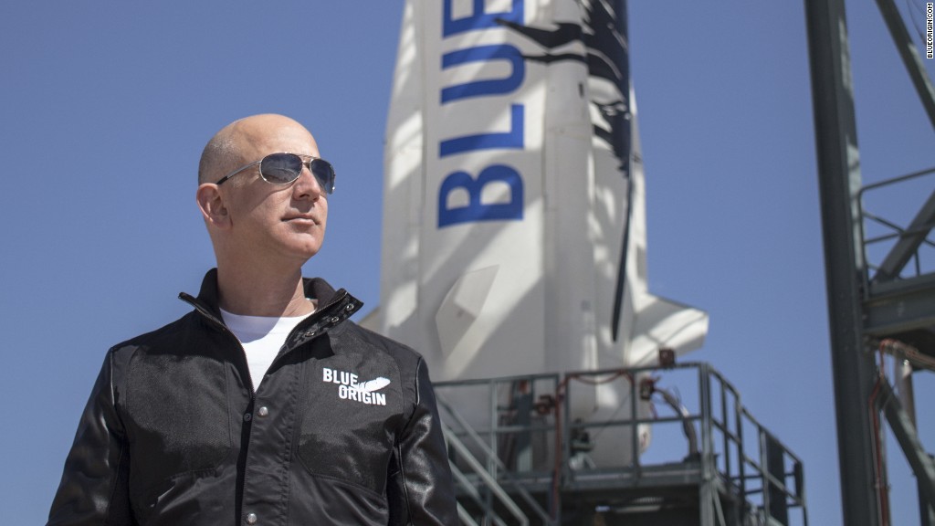 Jeff Bezos launches a rocket...and lands it