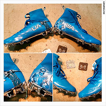 Cam Newton Wore Custom 'Dabbin' Cleats for Thanksgiving