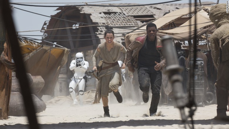 star wars rey finn running