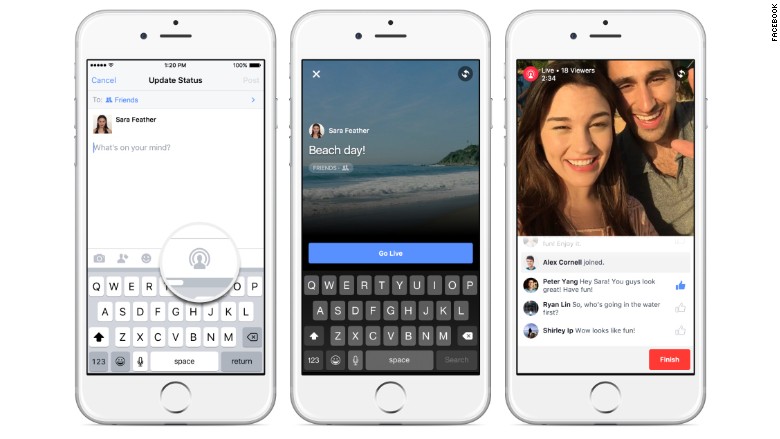 Facebook live video