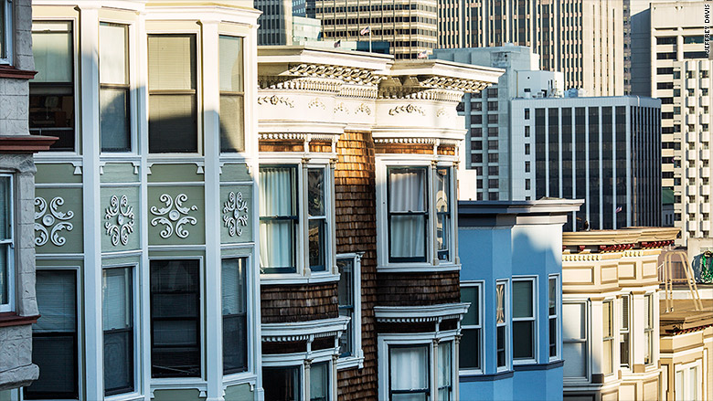 homes in San Francisco cityscape