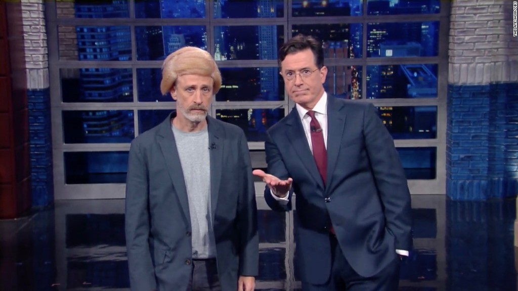 Watch Jon Stewart 'bring the Trump' on 'Late Show'