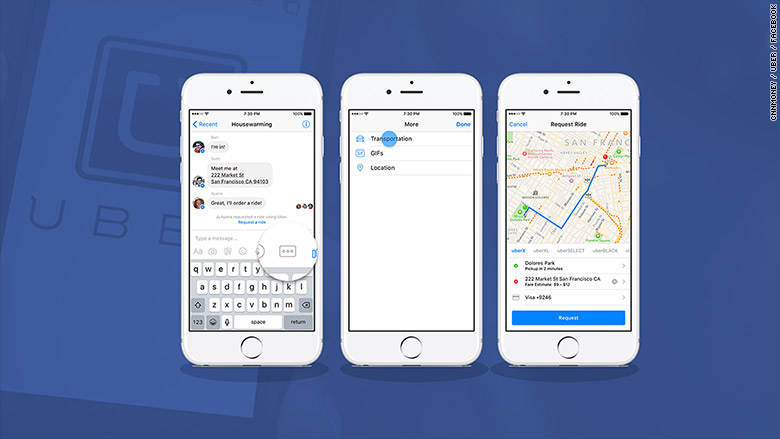 uber facebook messenger