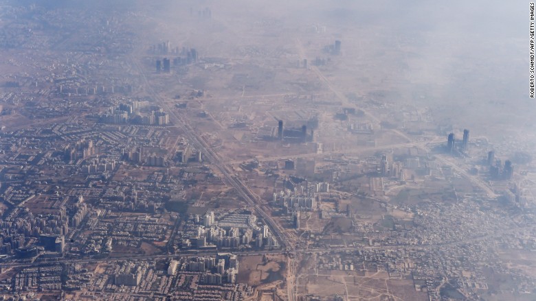 delhi air pollution - copter