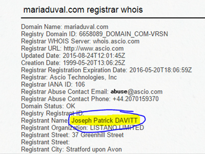 maria duval 3 davitt registry