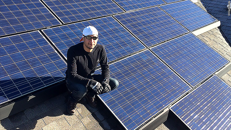 todd valdez solar panel worker