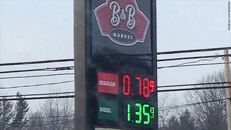 Gas sold for 46 cents a gallon in Michigan