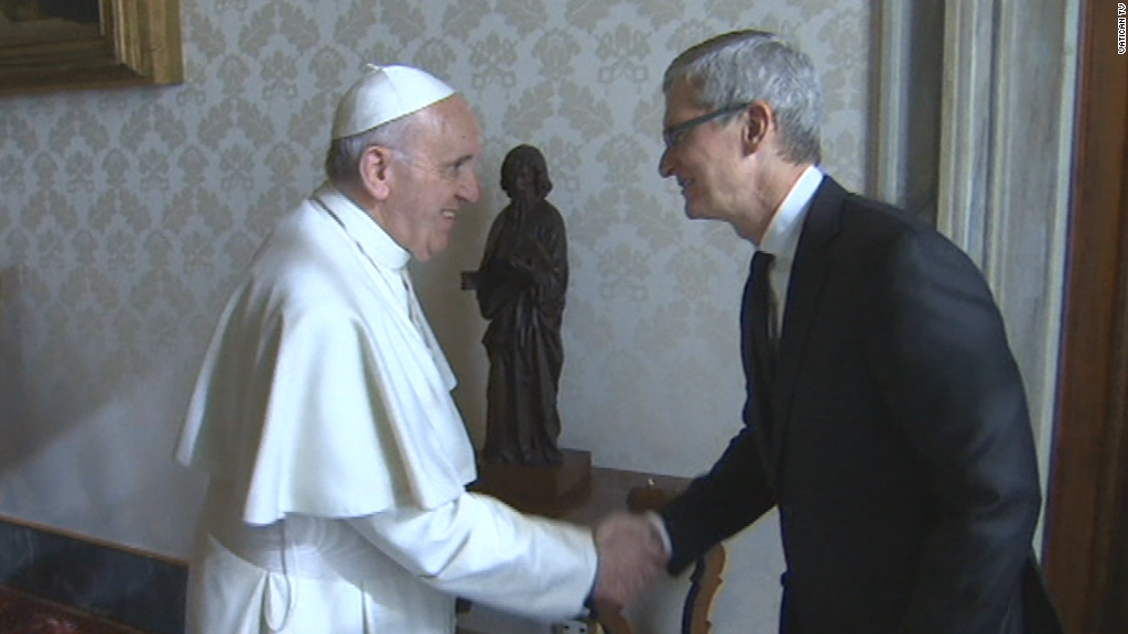 Apple's Tim Cook visits Pope Francis in the Vatican