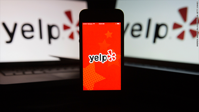 yelp app screen