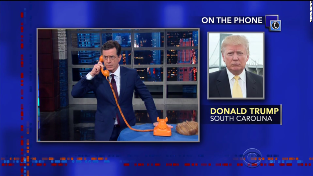 Stephen Colbert Takes A Late Show Phone Call From Donald Trump 