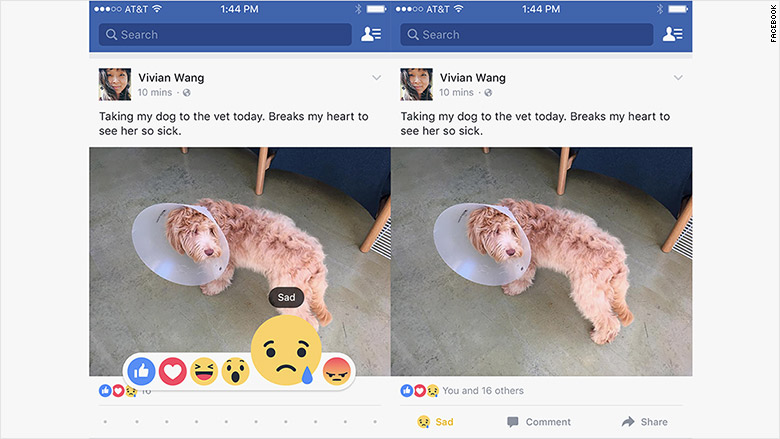 facebook reactions global example