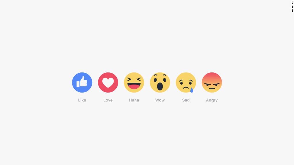 You can now like, love, and frown at posts on Facebook