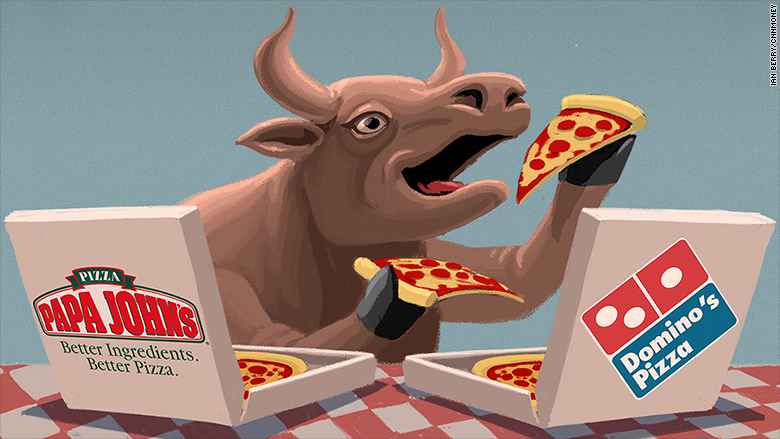 Pizza party! Domino's and Papa John's are killing it