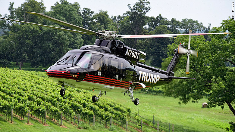 trump wine helicopter