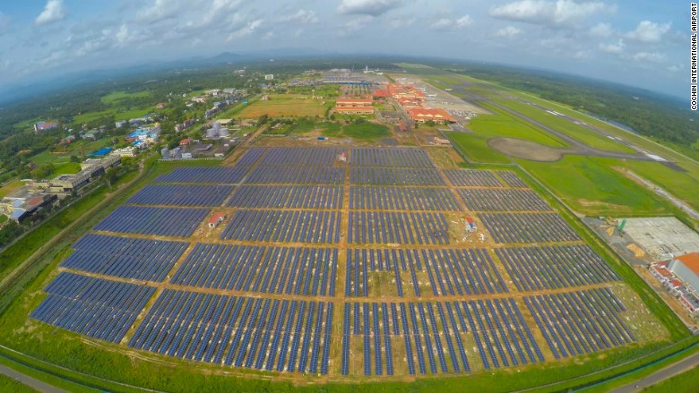india cochin airport solar power