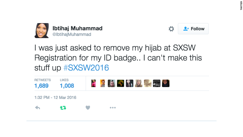 sxsw hijab tweet